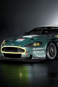 Preview wallpaper aston martin, dbr9, 2007, green, side view, style, sports, auto