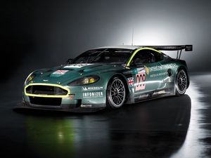 Preview wallpaper aston martin, dbr9, 2007, green, side view, style, sports, auto