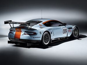 Preview wallpaper aston martin, dbr9, 2008, white, rear view, style, cars, sports