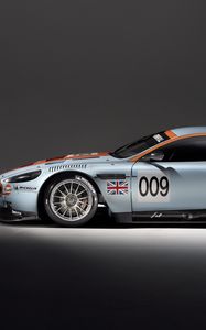 Preview wallpaper aston martin, dbr9, 2008, white, side view, style, sports, auto