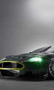 Preview wallpaper aston martin, dbr9, black, front view, style, sports, cars