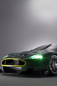 Preview wallpaper aston martin, dbr9, black, front view, style, sports, cars