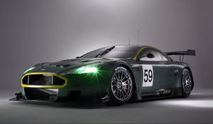 Preview wallpaper aston martin, dbr9, black, front view, style, sports, cars