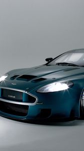 Preview wallpaper aston martin, dbrs9, 2005, green, front view, style, cars, sports