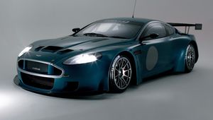 Preview wallpaper aston martin, dbrs9, 2005, green, front view, style, cars, sports