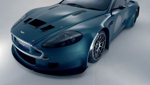 Preview wallpaper aston martin, dbrs9, 2005, green, front view, style, cars, sports