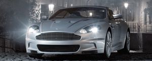 Preview wallpaper aston martin, dbs, 2008, gray, front view, style, cars, street