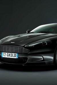 Preview wallpaper aston martin, dbs, 2008, black, front view, style, auto
