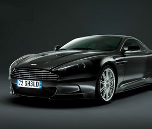 Preview wallpaper aston martin, dbs, 2008, black, front view, style, auto
