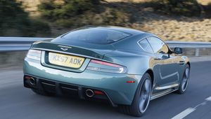 Preview wallpaper aston martin, dbs, 2008, green, rear view, cars, speed