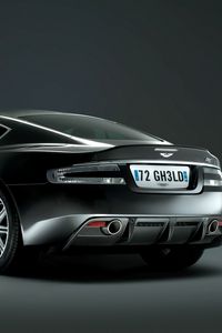 Preview wallpaper aston martin, dbs, 2008, black, rear view, style