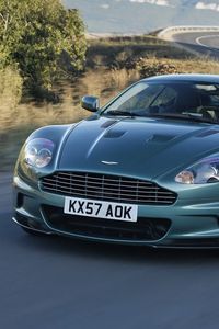 Preview wallpaper aston martin, dbs, 2008, green, front view, cars, speed