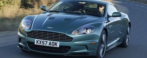 Preview wallpaper aston martin, dbs, 2008, green, front view, cars, speed
