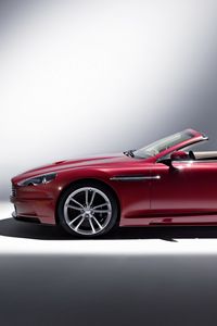 Preview wallpaper aston martin, dbs, 2009, red, side view, style, auto