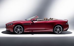 Preview wallpaper aston martin, dbs, 2009, red, side view, style, auto