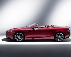 Preview wallpaper aston martin, dbs, 2009, red, side view, style, auto