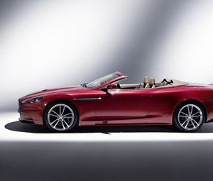 Preview wallpaper aston martin, dbs, 2009, red, side view, style, auto