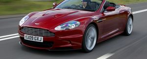 Preview wallpaper aston martin, dbs, 2009, red, side view, sports, style, nature