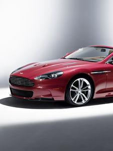 Preview wallpaper aston martin, dbs, 2009, dark red, side view, style, auto