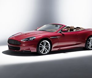 Preview wallpaper aston martin, dbs, 2009, dark red, side view, style, auto