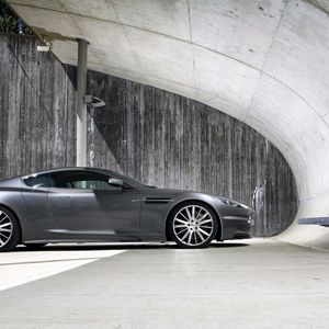 Preview wallpaper aston martin, dbs, 2009, gray, side view, auto