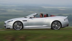 Preview wallpaper aston martin, dbs, 2009, silver metallic, side view, style, cars, speed