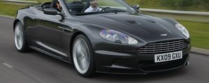 Preview wallpaper aston martin, dbs, 2009, black, front view, cars, speed