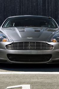 Preview wallpaper aston martin, dbs, 2009, gray, front view, auto