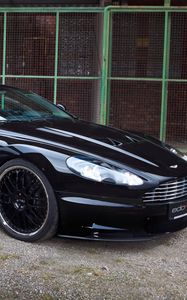 Preview wallpaper aston martin, dbs, 2010, black, side view, sport, auto