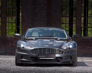 Preview wallpaper aston martin, dbs, 2010, gray, front view, sports