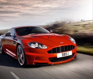 Preview wallpaper aston martin, dbs, 2011, red, front view, style, cars, nature