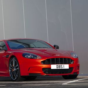 Preview wallpaper aston martin, dbs, 2011, red, front view, sports