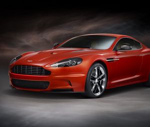 Preview wallpaper aston martin dbs, 2011, red, side view, sport, auto