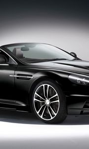 Preview wallpaper aston martin, dbs, carbon edition, black, convertible, side view