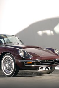 Preview wallpaper aston martin, dbsc, 1966, red, side view, style, retro, auto, shade