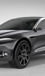 Preview wallpaper aston martin, dbx, concept, black, side view