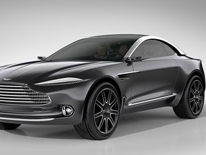 Preview wallpaper aston martin, dbx, concept, black, side view