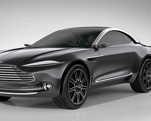 Preview wallpaper aston martin, dbx, concept, black, side view