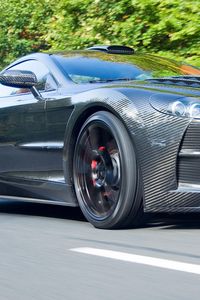 Preview wallpaper aston martin, gray, road, front bumper