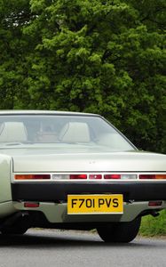 Preview wallpaper aston martin, lagonda, 1987, green, rear view, car