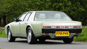 Preview wallpaper aston martin, lagonda, 1987, green, rear view, car