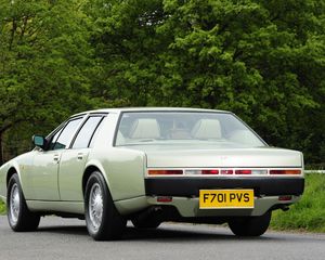 Preview wallpaper aston martin, lagonda, 1987, green, rear view, car