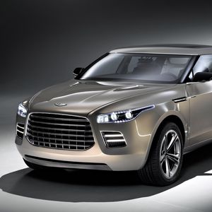 Preview wallpaper aston martin, lagonda, 2009, gray metallic, front view, concept car, style, auto