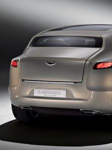 Preview wallpaper aston martin, lagonda, 2009, beige metallic, rear view, concept car, style