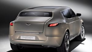 Preview wallpaper aston martin, lagonda, 2009, beige metallic, rear view, concept car, style