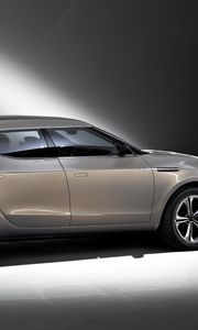 Preview wallpaper aston martin, lagonda, 2009, concept car, beige metallic, side view, auto