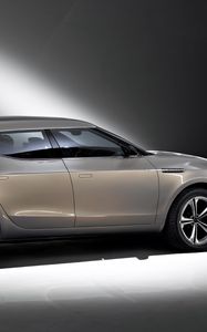 Preview wallpaper aston martin, lagonda, 2009, concept car, beige metallic, side view, auto