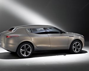 Preview wallpaper aston martin, lagonda, 2009, concept car, beige metallic, side view, auto