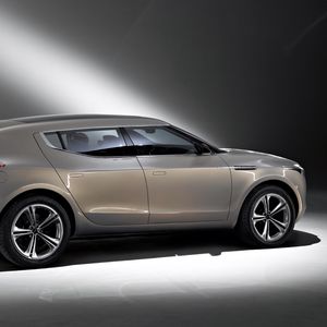 Preview wallpaper aston martin, lagonda, 2009, concept car, beige metallic, side view, auto