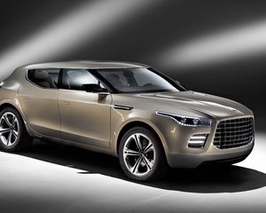 Preview wallpaper aston martin, lagonda, concept, 2009, brown, side view, auto